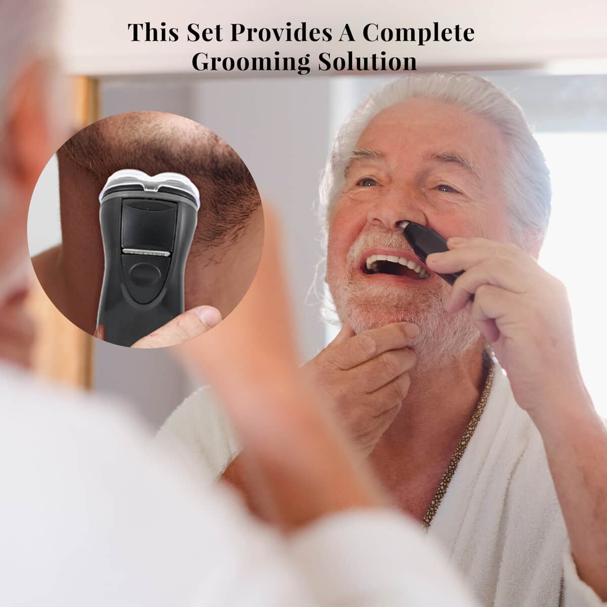 Life Authentics Rotary Shaver with Pop up Trimmer with Free Life Authentics Nose and Ear Trimmer image number 1
