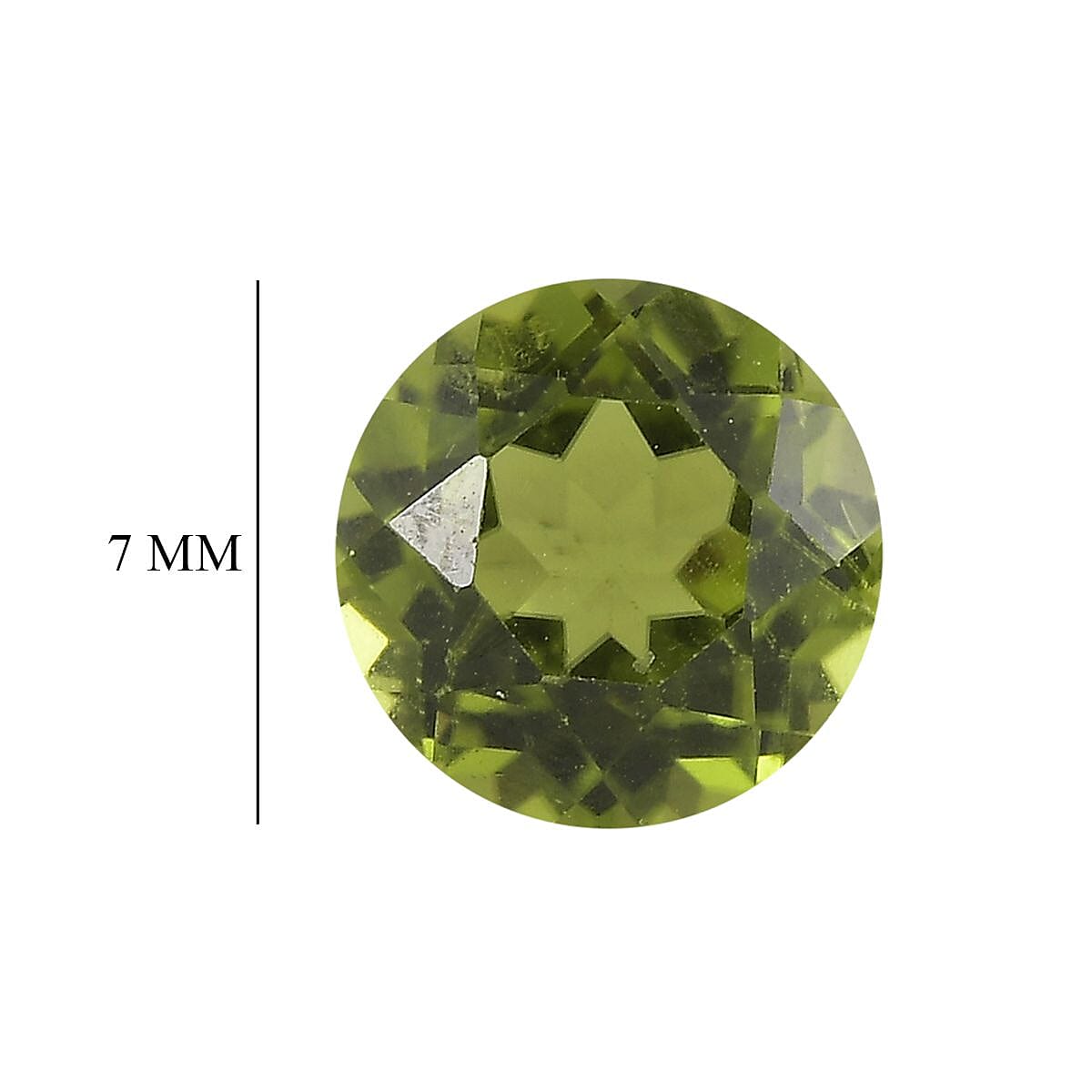 Peridot Set of 5 (Rnd 7 mm) 7.30 ctw Loose gemstone image number 4