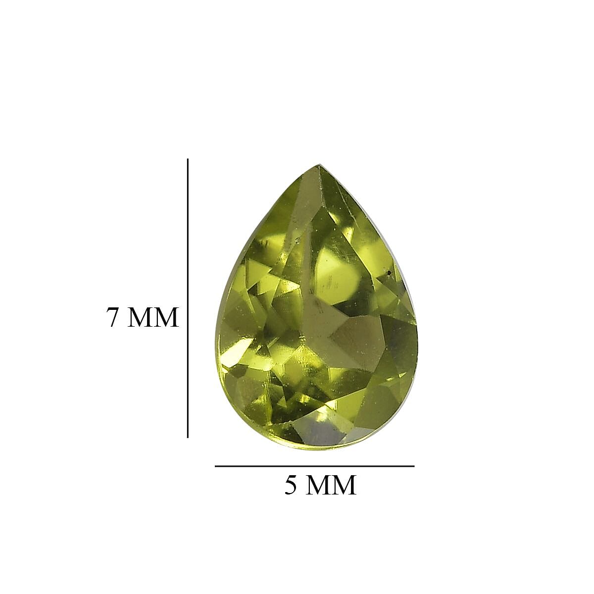 Arizona Peridot Set of 6 (Pear 7x5 mm) 4.20 ctw Loose gemstone image number 4