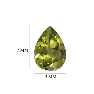 Arizona Peridot Set of 6 (Pear 7x5 mm) 4.20 ctw Loose gemstone