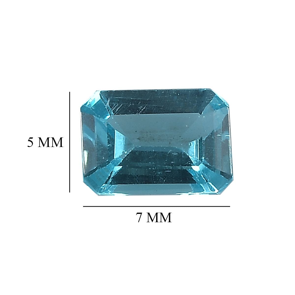 AA Betroka Blue Apatite Set of 5 (Oct 7x5 mm) 4.15 ctw Loose gemstone
