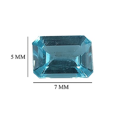 AA Betroka Blue Apatite Set of 5 (Oct 7x5 mm) 4.15 ctw Loose gemstone