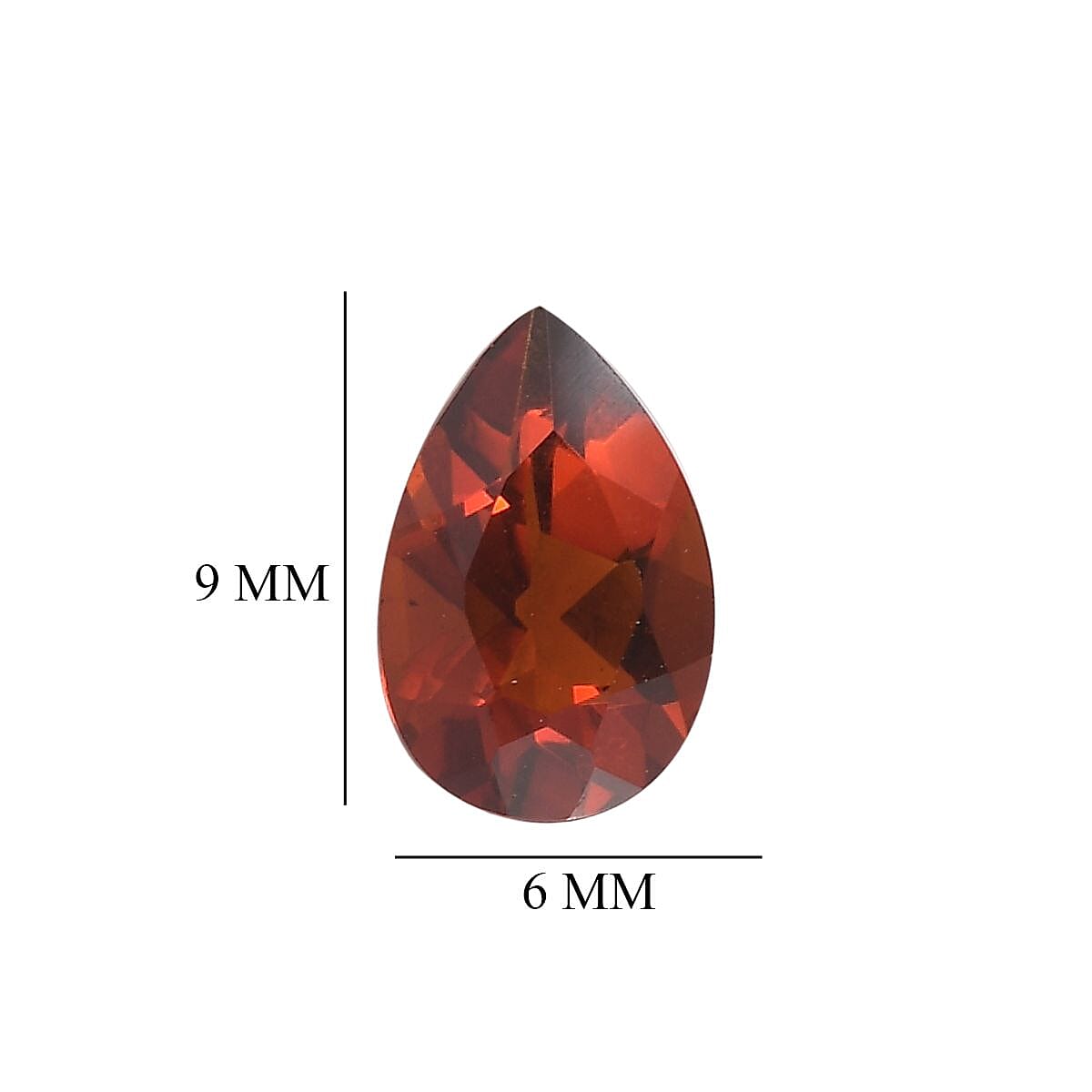 AA Brazilian Cherry Citrine Set of 5 (Pear 9x6 mm) 4.80 ctw Loose Gemstone