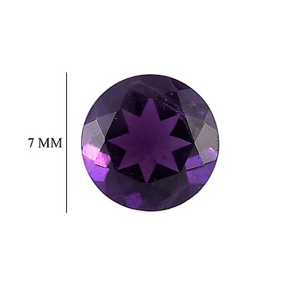 African Amethyst Set of 3 (Rnd 7 mm) 2.93 ctw Loose gemstone