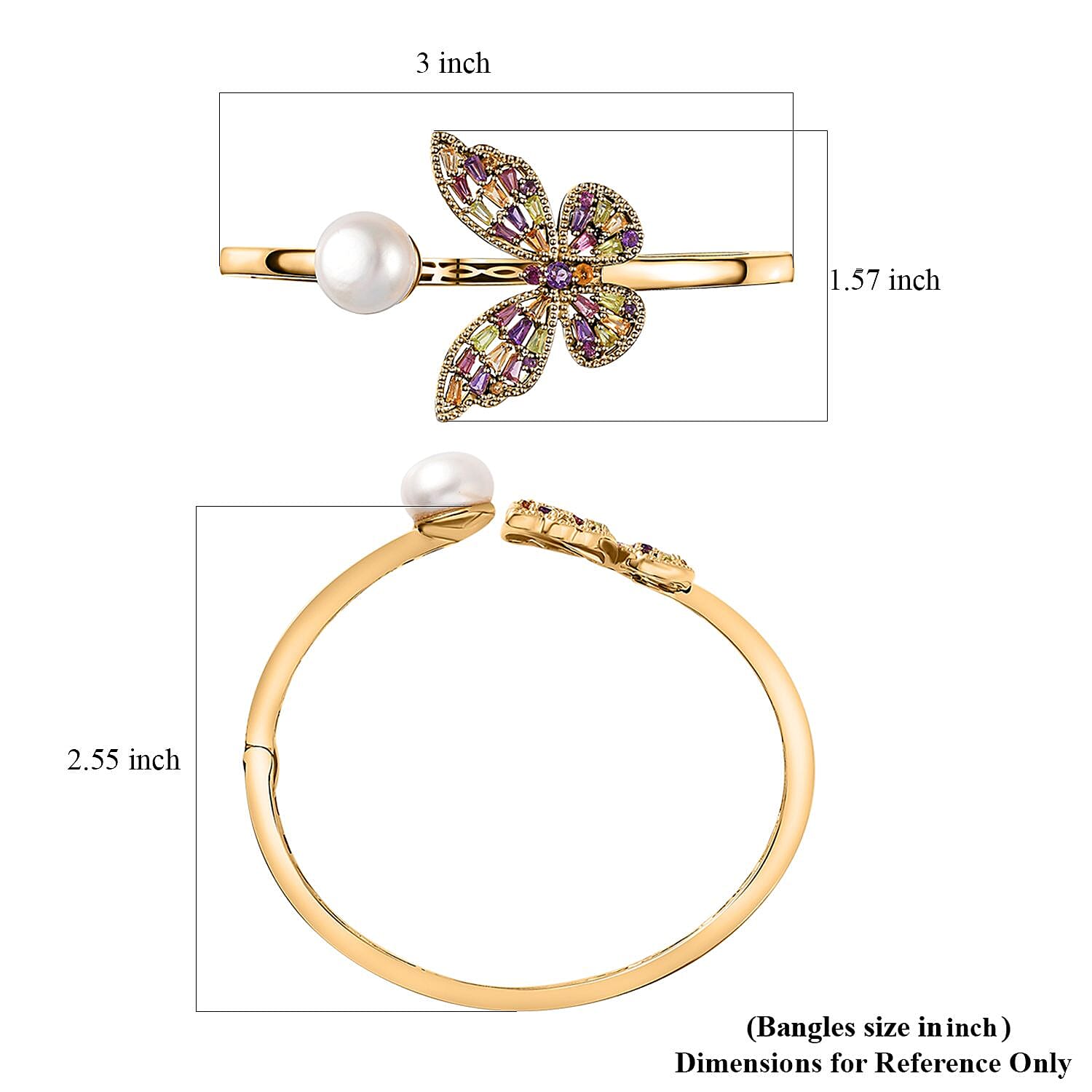 Buy GP Trionfo Collection Multi Gemstone Bangle Bracelet in