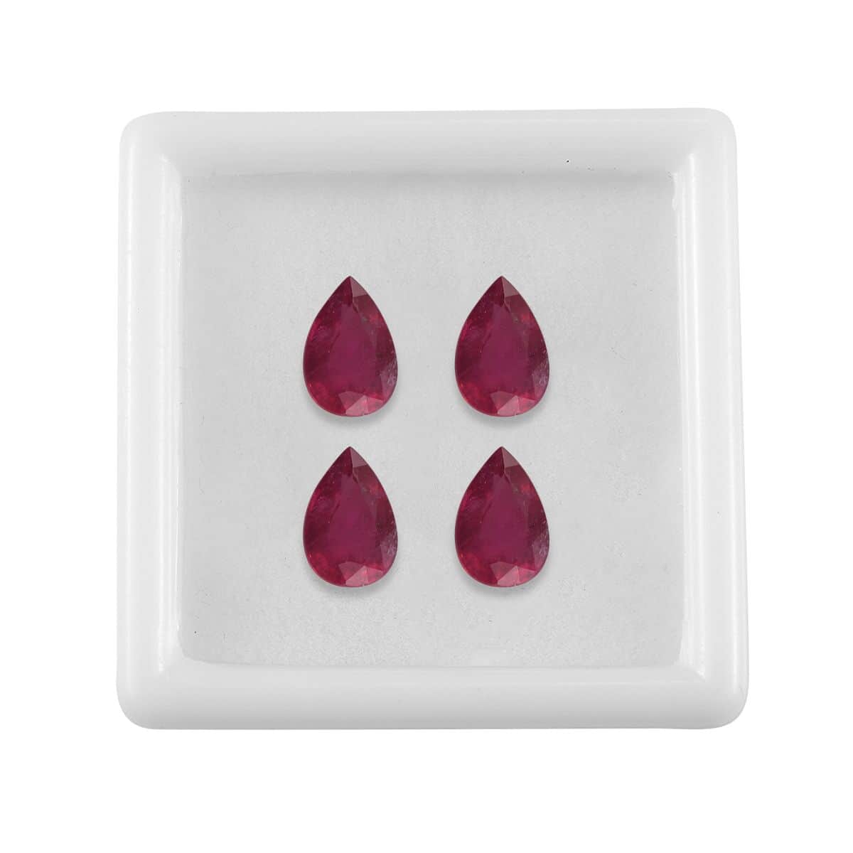 AA Niassa Ruby (FF) Set of 4 (Pear 9x6 mm) 6.20 ctw image number 3