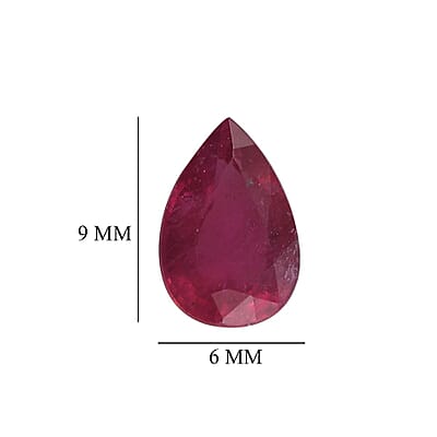 AA Niassa Ruby (FF) Set of 4 (Pear 9x6 mm) 6.20 ctw Loose gemstone