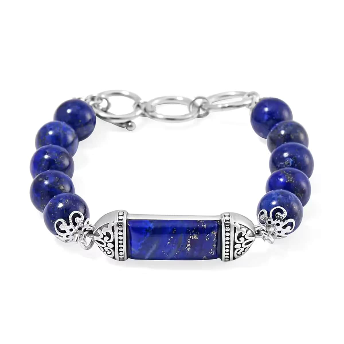 Lapis Lazuli Bracelet in Stainless Steel (6.75 In) 117.20 ctw image number 0