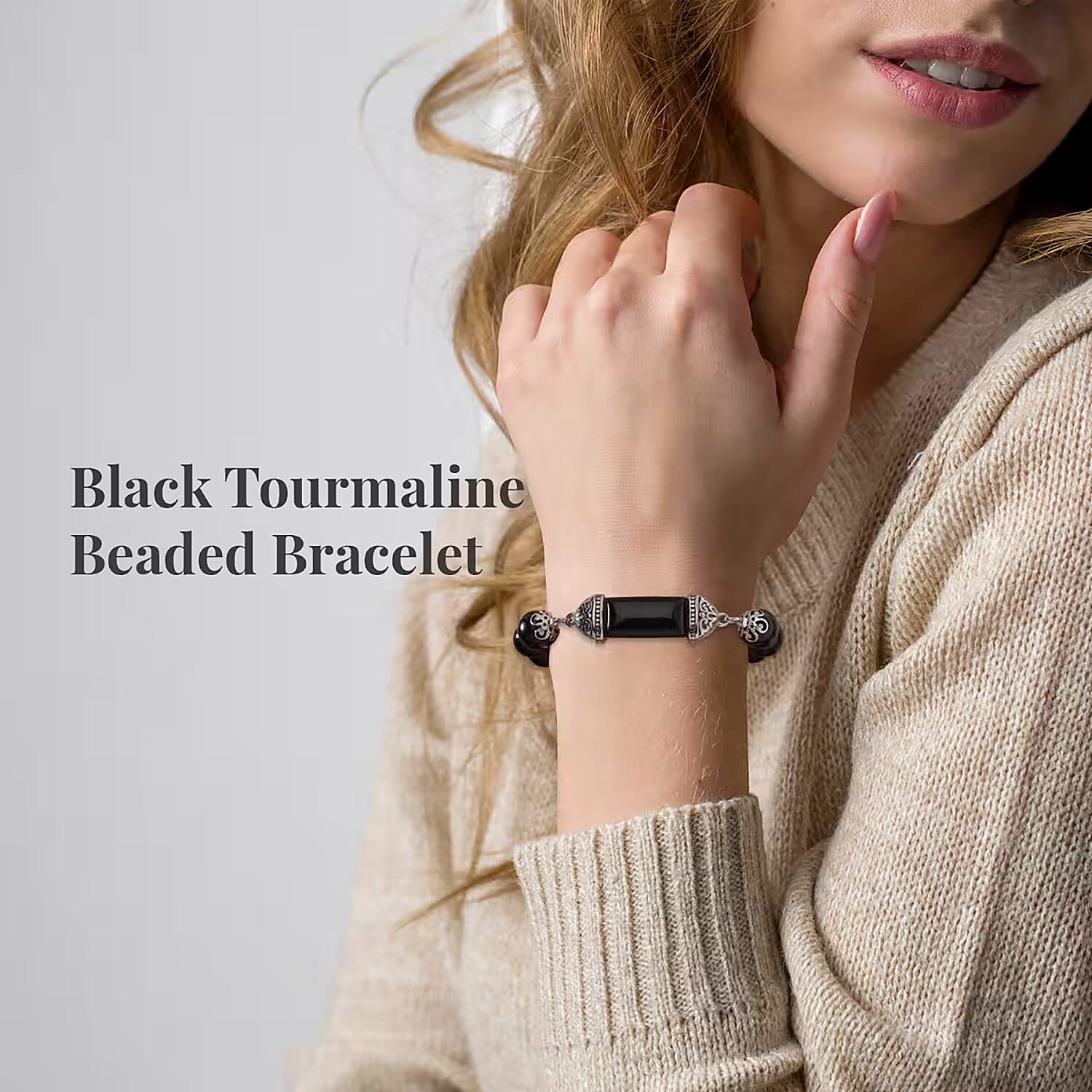 Value Buy Black Tourmaline Bracelet in Stainless Steel (6.75 In) 117.20 ctw