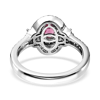 Rhapsody AAAA Mahenge Spinel and E-F VS Diamond 1.15 ctw Ring in 950 Platinum (Size 6.0) 6.65 Grams