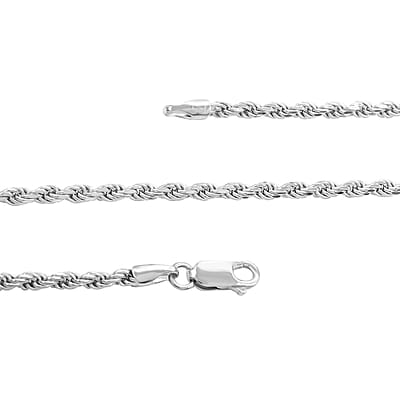 Sterling Silver Rope Chain Necklace 30 Inches 21.90 Grams