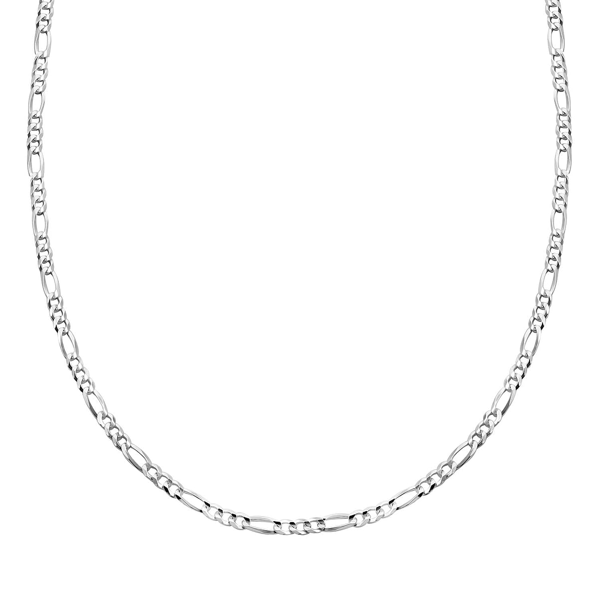 Sterling Silver Figaro Concave Necklace 24 Inches 12.5 Grams image number 0