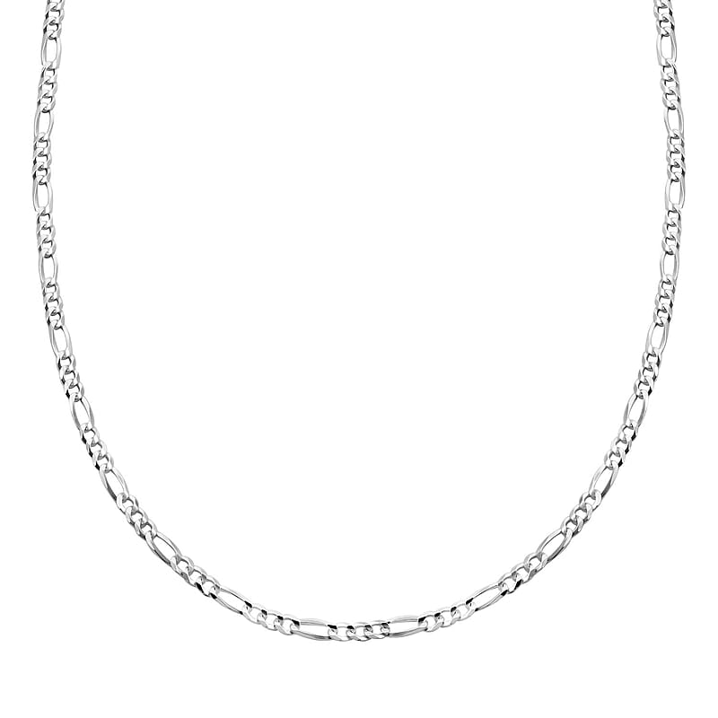Sterling Silver Figaro Concave Necklace 24 Inches 12.5 Grams