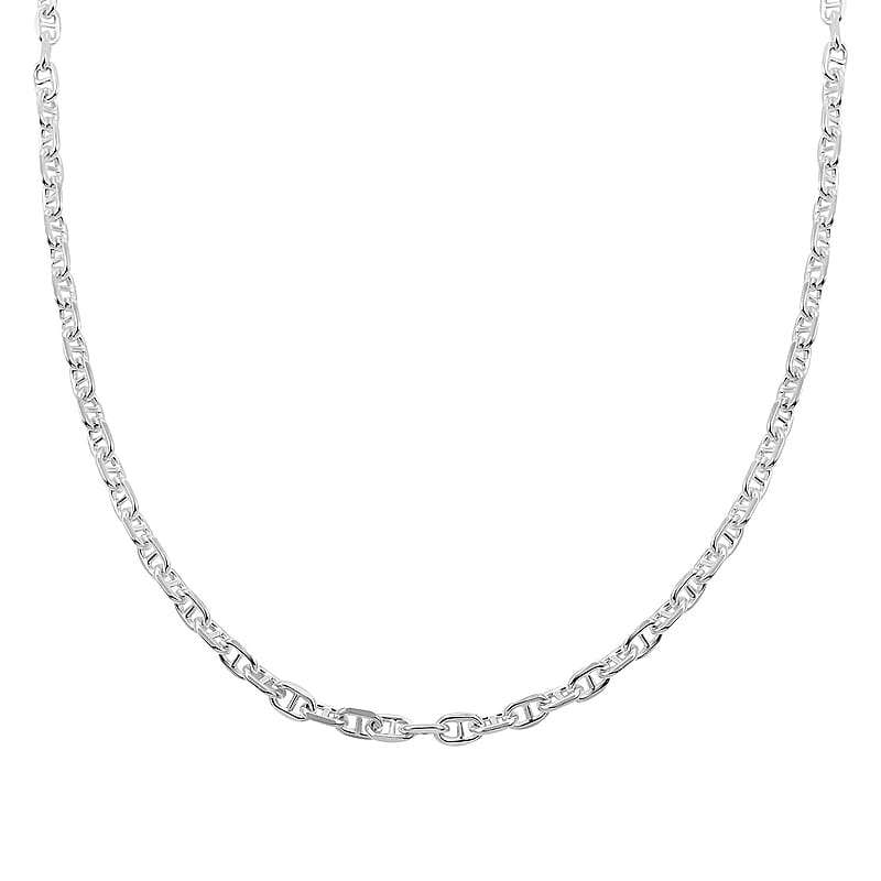 Sterling Silver Round Mariner Necklace 22 Inches 23 Grams