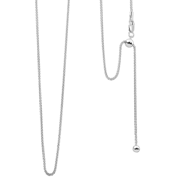 Sterling Silver Spiga Chain Necklace 24 Inches 4.60 Grams