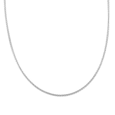 Sterling Silver Spiga Chain Necklace 24 Inches 4.60 Grams