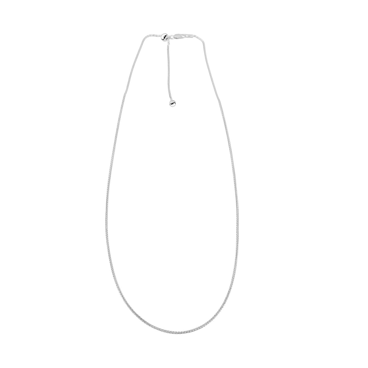 Sterling Silver Spiga Chain Necklace 24 Inches 4.60 Grams