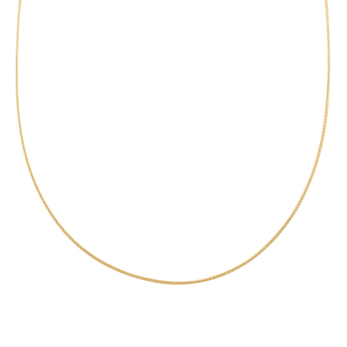 14K Yellow Gold Over Sterling Silver Spiga Chain Necklace 24 Inches 4.50 Grams image number 0