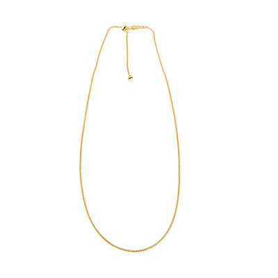 14K Yellow Gold Over Sterling Silver Spiga Chain Necklace 24 Inches 4.60 Grams
