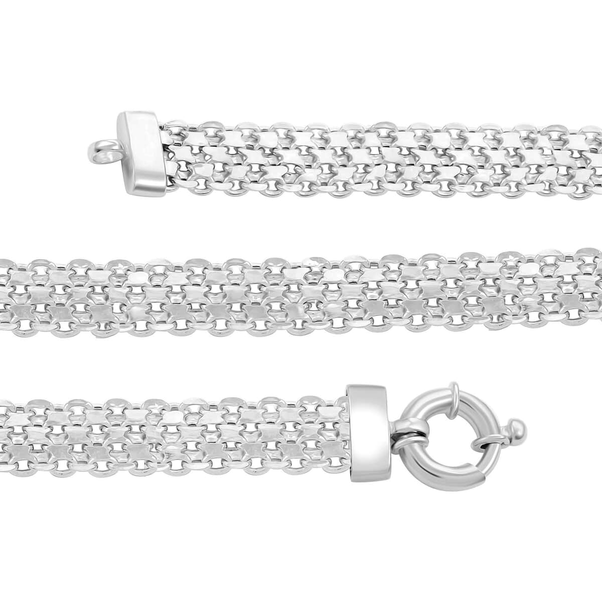 Silken Weave Chain Necklace in Sterling Silver 23.50 Grams 20 Inches image number 2