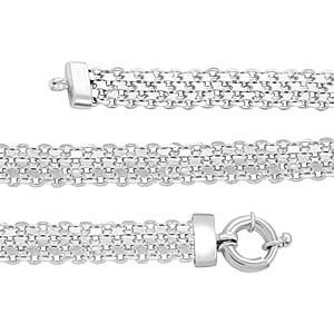 Silken Weave Chain Necklace in Sterling Silver 22.40 Grams 20 Inches