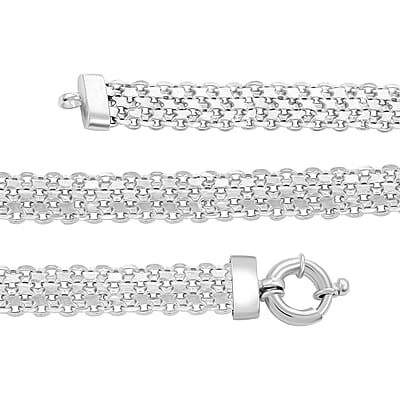 Silken Weave Chain Necklace in Sterling Silver 22.40 Grams 20 Inches