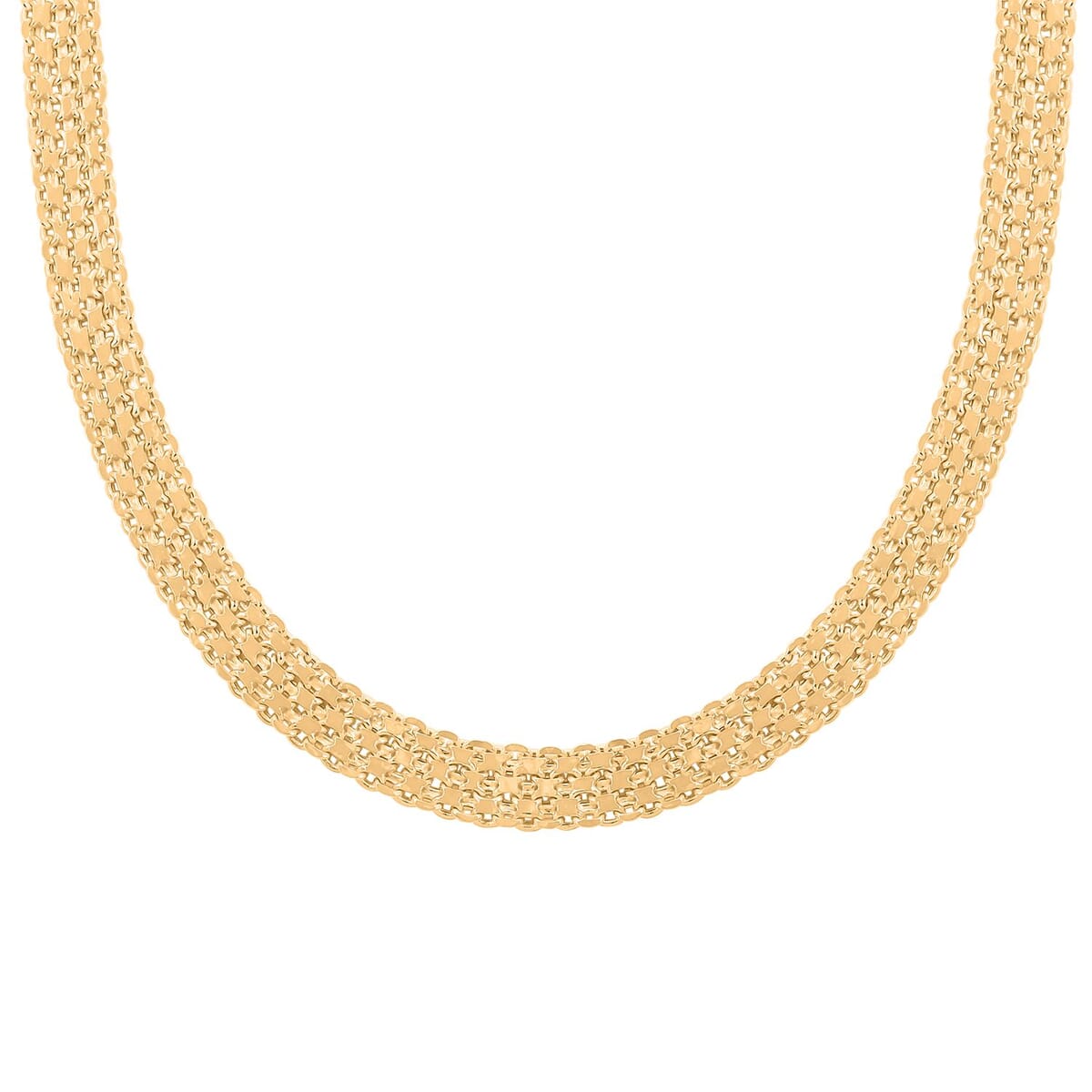 14K Yellow Gold Over Sterling Silver Silken Weave Chain Necklace 20 Inches 22.40 Grams image number 0