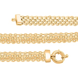 14K Yellow Gold Over Sterling Silver Silken Weave Chain Necklace 20 Inches 22.40 Grams