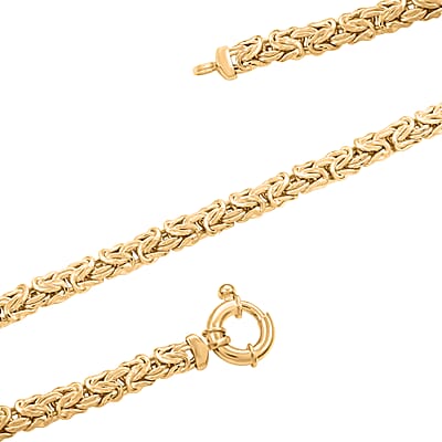 14K YG Over Sterling Silver Byzantine Necklace (20 Inches) (24.5 g)