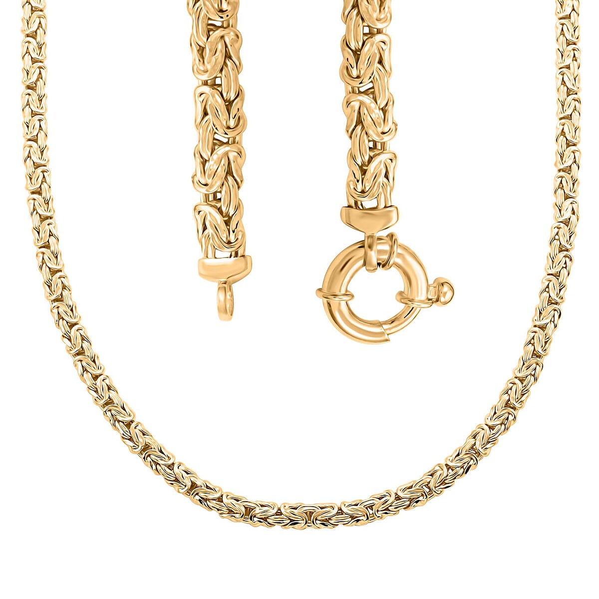 14K YG Over Sterling Silver Byzantine Necklace (20 Inches) (24.5 g) image number 3