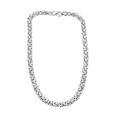 Sterling Silver Byzantine Necklace 20 Inches 46.5 Grams