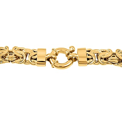 14K YG Over Sterling Silver Byzantine Necklace 20 Inches 46.5 Grams