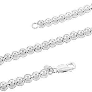 Sterling Silver Loose Beads Necklace 18 Inches 23 Grams