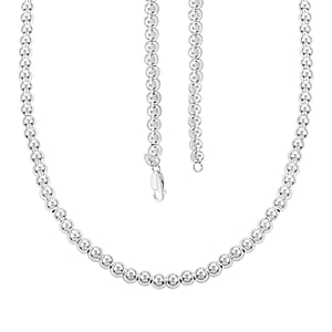 Sterling Silver Loose Beads Necklace 18 Inches 23 Grams
