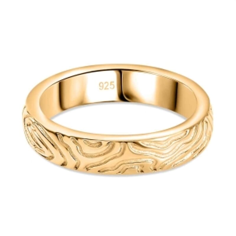 Vermeil Yellow Gold Over Sterling Silver Ring (Size 11.5) 5.54 g