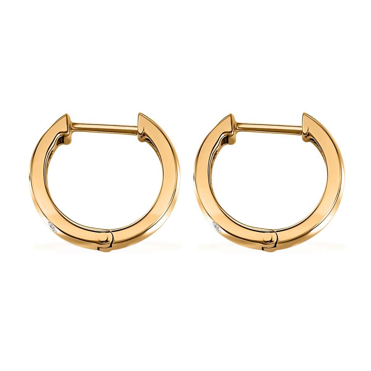 Moissanite Hoop Earrings in 18K Vermeil Yellow Gold Over Sterling Silver 0.30 ctw image number 3