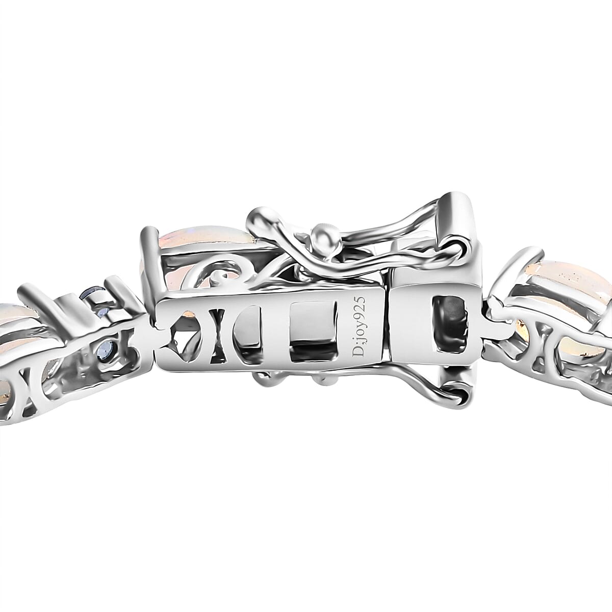 Premium Ethiopian Welo Opal and Tanzanite Bracelet in Platinum Over Sterling Silver (6.50 In) 6.80 ctw image number 3