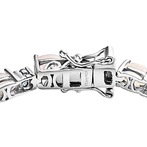 Premium Ethiopian Welo Opal and Tanzanite Bracelet in Platinum Over Sterling Silver (6.50 In) 6.80 ctw