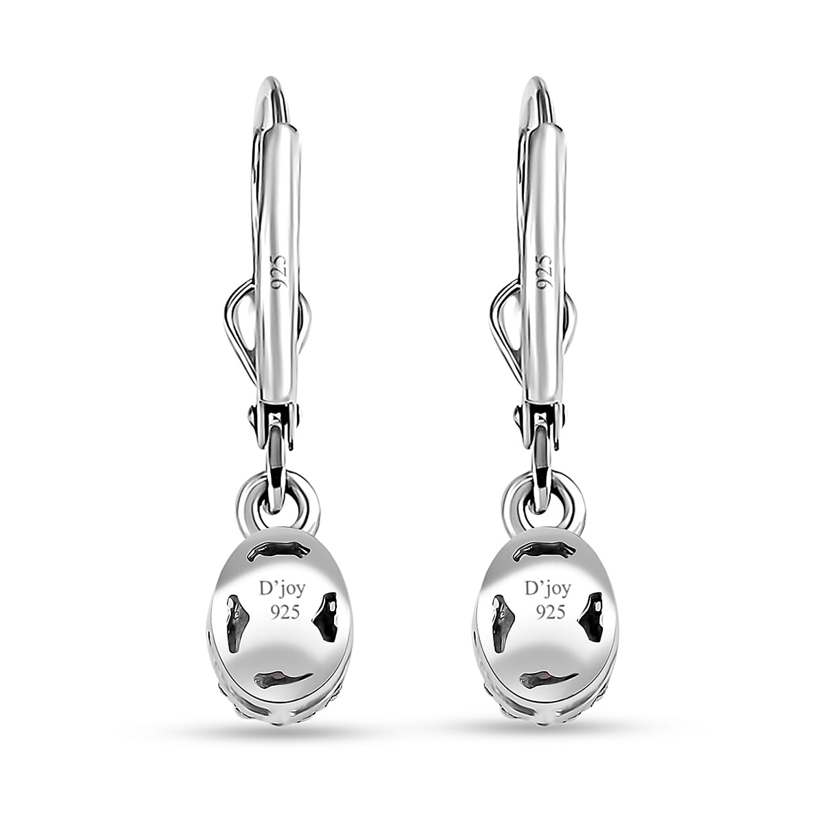 Premium Narsipatnam Pink Spinel and White Zircon Lever Back Earrings in Rhodium Over Sterling Silver 0.70 ctw