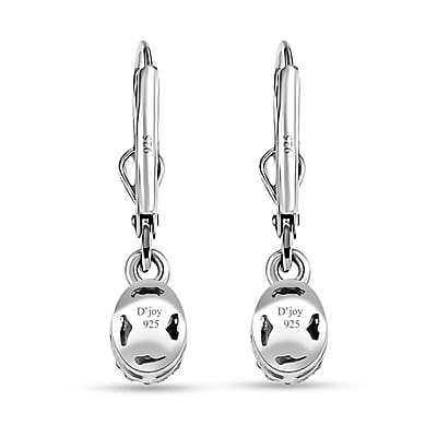 Premium Narsipatnam Pink Spinel and White Zircon Lever Back Earrings in Rhodium Over Sterling Silver 0.70 ctw