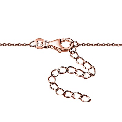 Premium Narsipatnam Pink Spinel and White Zircon Necklace 18-20 Inches in 18K Vermeil Rose Gold Over Sterling Silver 1.40 ctw