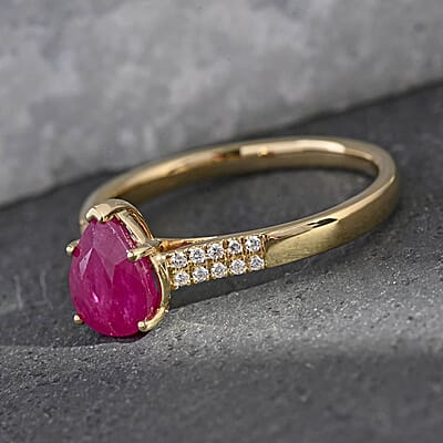 Iliana AAA Mozambique Ruby and G-H SI Diamond 2.15 ctw Ring in 18K Yellow Gold (Size 10.0)