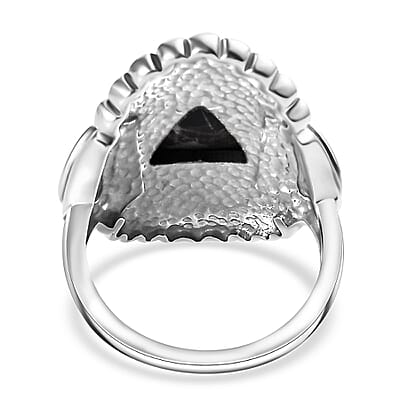 Artisan Crafted White Buffalo 3.65 ctw Ring in Sterling Silver (Size 10.0)