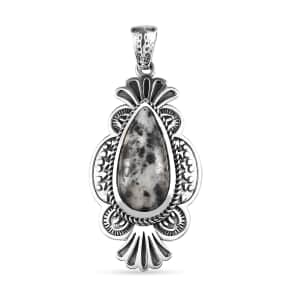 Artisan Crafted White Buffalo 8.35 ctw Pendant in Sterling Silver