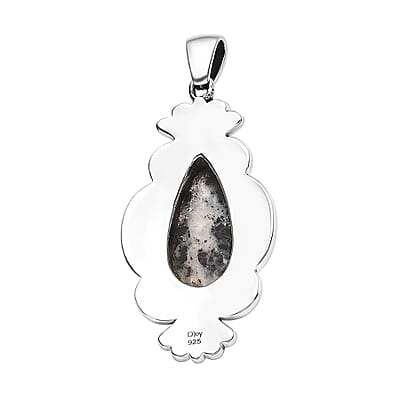 Artisan Crafted White Buffalo 8.35 ctw Pendant in Sterling Silver