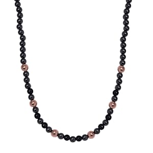 Hematite beads 289.00 ctw Necklace in Stainless Steel 20 Inches