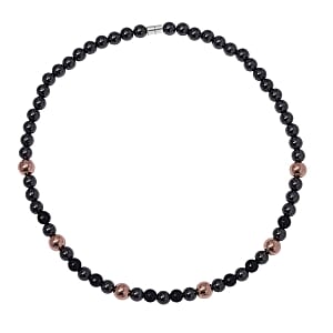 Hematite beads 289.00 ctw Necklace in Stainless Steel 20 Inches