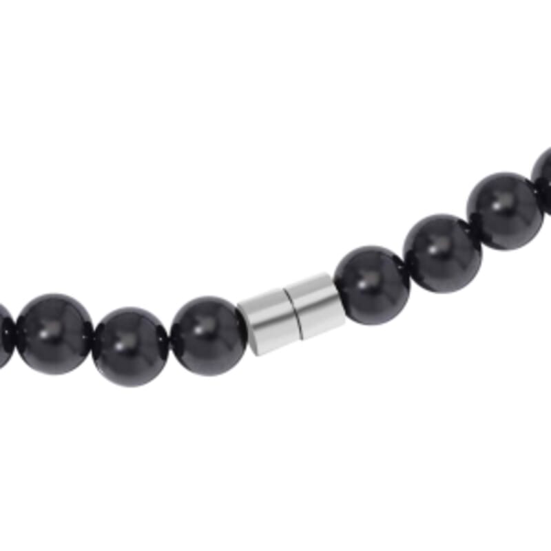 Hematite beads 289.00 ctw Necklace in Stainless Steel 20 Inches