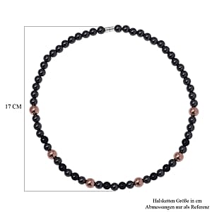 Hematite beads 289.00 ctw Necklace in Stainless Steel 20 Inches