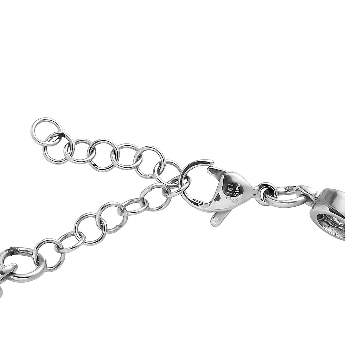 Sky Blue Topaz Link Bracelet in Stainless Steel (6.50 In) 8.75 ctw image number 3
